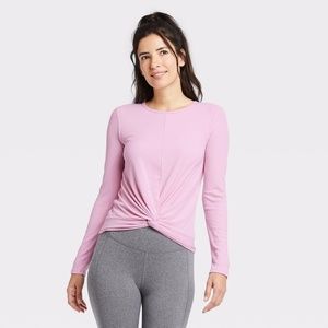Long Sleeve Twist-Front T-Shirt - All in Motion